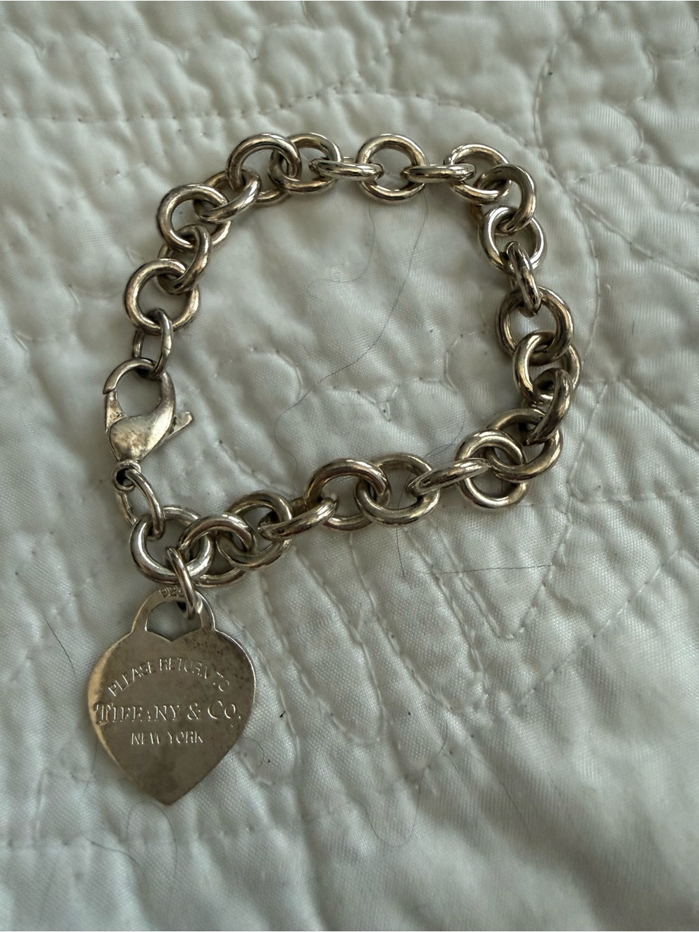 Tiffany & Co Return To Tiffany Heart Tag Charm Bracelet 925 Sterling Silver